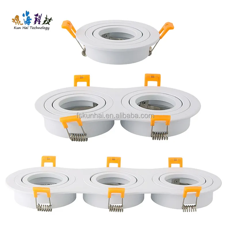 Led Circulaire Ingebouwde Licht Frame 1 Lamp 2 Lamp 3 Lamp MR16 GU10 Neerwaartse Licht Frame Punt Licht bron Frame KH-ZY181A16