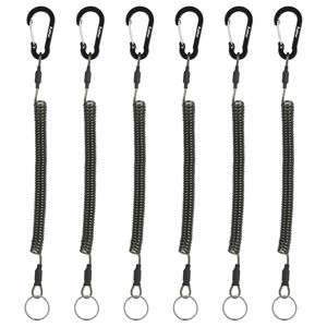 Pullther 26.5cm 伸縮式 紛失防止 フィッシング 安全ツール TPU製 釣り用 コイル ストラップ - Product Image 1