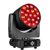 19 projecteurs LED Wash Zoom à tête mobile 15W Bee Eye Pixel pour événements, scènes, mariages, bars et discothèques