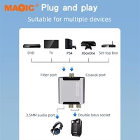 Convertidor digital a analógico de 1080P Adaptador de audio Spdif analógico a Lotus con convertidor decodificador de 3,5mm