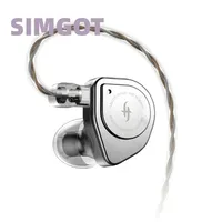 Écouteurs intra-auriculaires SIMGOT EW200 HiFi Audio IEM avec diaphragme SCP de 10 mm, double circuit magnétique et double cavité dynamique