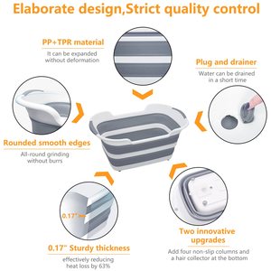 KingHon Bañera Plegable Multifuncional de Silicona para Mascotas, Cesto de Lavandería Plegable, Caja de Almacenamiento Plegable para Aseo - Product Image 4