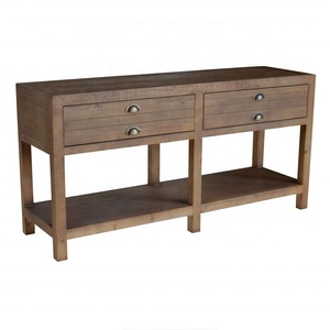 <span class=keywords><strong>Table</strong></span> console en <span class=keywords><strong>bois</strong></span> rustique de style vintage du milieu du siècle, HL276, en <span class=keywords><strong>bois</strong></span> massif récupéré, vieilli, antique, <span class=keywords><strong>pour</strong></span> le salon, style ferme - Product Image 2