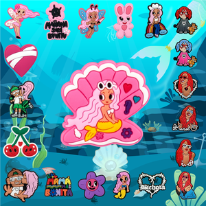 Accessoires de chaussures personnalisés en PVC 2D DIY pour sandales Singer, décorations de chaussures Super <span class=keywords><strong>Star</strong></span> fairy Cherry, breloques de chaussures Karol <span class=keywords><strong>g</strong></span> - Product Image 1