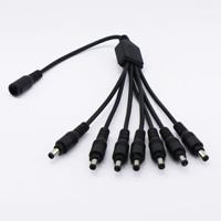 DC5521 Vollkupfer-Y-Netz kabel Eins-zu-Eins-Leuchtkasten-Leitungs stecker Wasserdichter Stecker Buchse Adapter buchse 2A Nennstrom