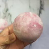 Bola de cristal natural, esfera de opala rosa para decoração do feng shui
