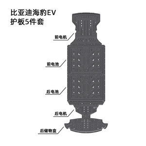 Plaque de protection Ding Shili pour BYD Seal 2022-2025 Véhicule électrique Acier au manganèse Alliage d'aluminium et de magnésium Ensemble de 5 pièces - Product Image 2