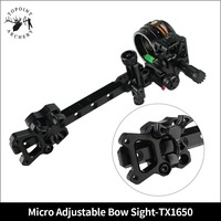 Visée de tir à l'arc micro-réglable Topoint TX1650 avec 5 fibres optiques de 0,019 po et outil 3 axes pour arc composé, chasse et tir sur cible