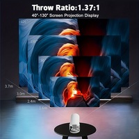 Mini Proyector Portátil Android 11 1080P WiFi 6 Inalámbrico 5.0 Pantalla LCD Bajo Ruido para Cine en Casa