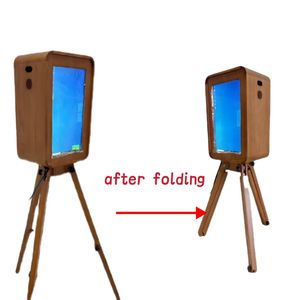 Aynı yazıcı standı Dslr ayna IPad fotoğraf kabini ile çift taraflı Retro ahşap fotoğraf kabini - Product Image 6