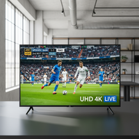 Téléviseur intelligent LED 43 pouces 12V DC sans cadre UHD 4K grand écran pour utilisation hors réseau, camping, solaire