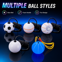 Ballon Poi LED 7 Couleurs en PVC Souple, Logo Personnalisé, Jouet Lumineux, Vente en Gros, Idéal pour Enfants, Fitness, Danse, Fêtes et Jeux en Extérieur