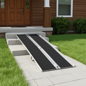 ทางลาดพับได้สำหรับรถเข็น DB Portable Wheelchair Ramp ขนาด 8 ฟุต ทำจากอลูมิเนียม สำหรับใช้ในบ้าน - Product Image 2