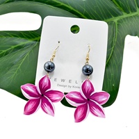 Boucles d'oreilles en acrylique tendance pour les vacances, boucles d'oreilles bohèmes personnalisées imprimées pour les cadeaux de vacances