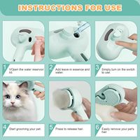 Brosse de toilettage à la vapeur pour animaux de compagnie pour chiens chats-peigne d'épilation réglable en silicone brosse