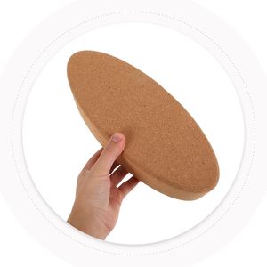 Bloc de yoga ovale en liège haute densité antidérapant CZFIT – Accessoire de fitness pour le Pilates et le soutien des étirements du dos lors de l'entraînement - Product Image 3