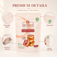 Sachets personnalisés en papier kraft brun avec fermeture éclair refermable pour l'emballage des aliments secs