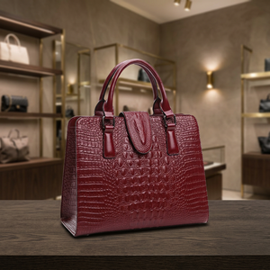 Bolso de Mano Personalizable de Cuero Genuino para Mujer, con Cadena para la Cintura y Correas Cruzadas, Capacidad de 2-2.9L, Cierre de Cremallera, Duradero y Moderno - Product Image 2