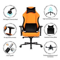 VANBOW Chaise de jeu ergonomique et stable à pression Offre Spéciale Cyber Cafe Chaise pivotante en cuir synthétique pour la maison et le bureau