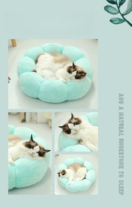 Cama de Peluche Ecológica y Suave para Mascotas, Diseño de Princesa, para Perros y Gatos, con Patrón Sólido - Product Image 6