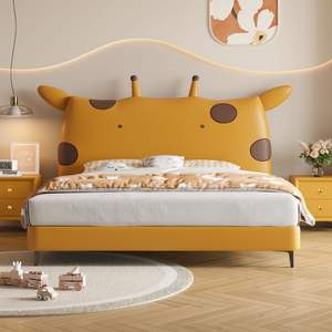 하이 퀄리티 침대 귀여운 전체 크기 아이 동물 만화 디자인 침대 소년 소녀 아기 침대 저장 어린이 침실 가구 - Product Image 1