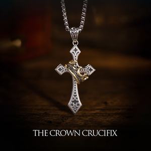 2025 New Products Christian <strong>Jewelry</strong> Personalized Stylish Design Necklace Crown Cross Necklace for Men - Product Image 2