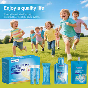 Etiqueta privada Calcio Hierro Zinc Suplemento líquido OEM Compatible Listo para beber Stick Pack Botella Embalaje Procesamiento con sabor - Product Image 5