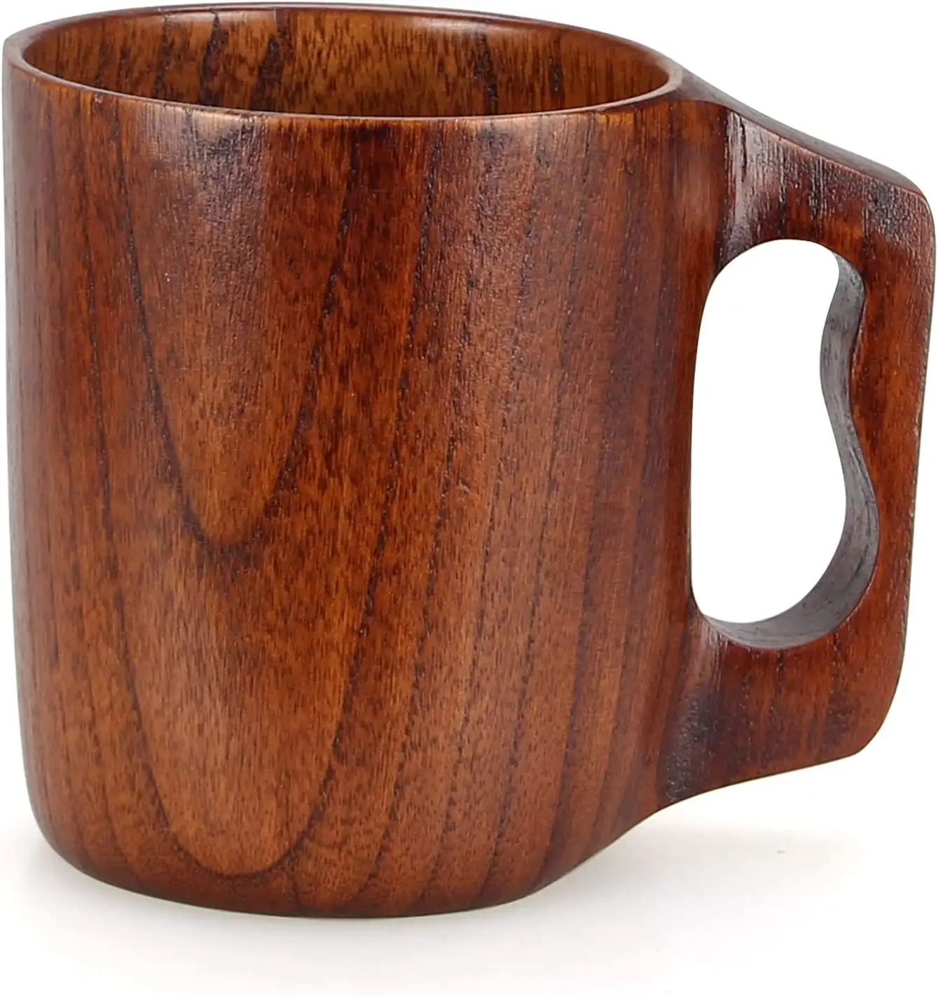 Tazza da caffè da uomo e da donna in legno fatta a mano sana tazza da tè all'aperto da birra in legno da uomo