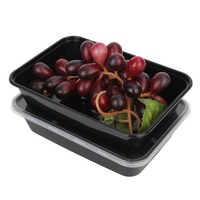 Leichte, günstige 1750ml quadratische Großhandels-Kunststoff-Lebensmittelbehälter mit Deckel für Restaurant-Takeaway-Boxen