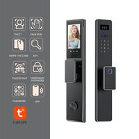 Serrure Intelligente ZJS300 S300 avec Reconnaissance Faciale, Empreinte Digitale, Mot de Passe, Carte Clé, Contrôle par Application, Alliage d'Aluminium, Application TUYA, WIFI, Mémoire Cloud