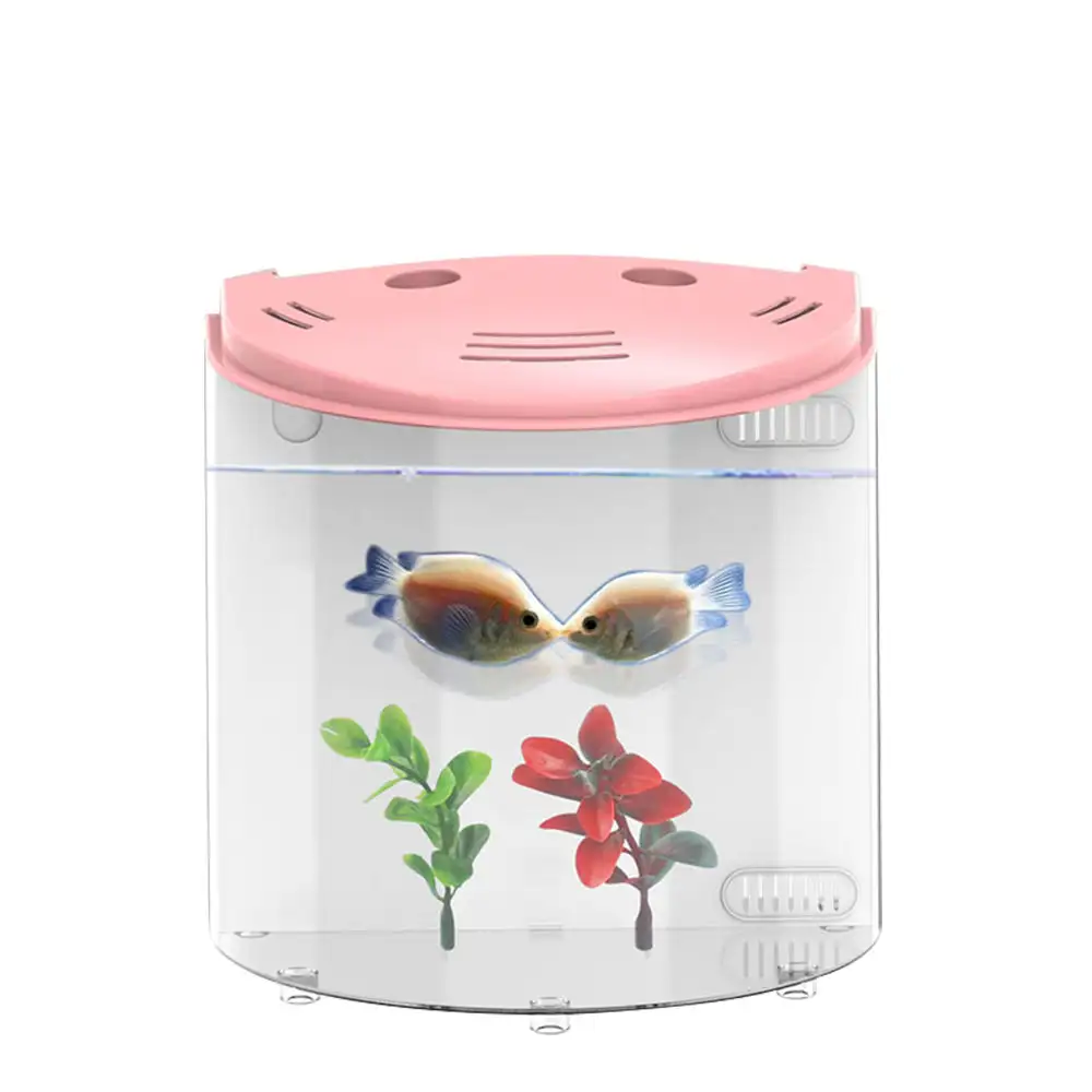 Hot Selling SUNSUN Bulk Indoor Outdoor Healthy Usb Interface Cylinder Fibreglass Aquarium Fish Farming Tank Table