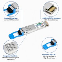 Transceiver optique 400GBASE-LR4 QSFP-DD 1310nm 10km Duplex LC SMF DOM PAM4 pour l'interconnexion des centres de données