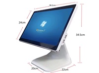 YHD-WTS606 Moniteur de caisse tactile tout-en-un 15,6 pouces avec écran tactile unique, processeur Intel I3 3e génération, 4 Go de RAM, 64 Go de SSD, Windows