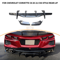 Diffuseur de pare-chocs arrière en fibre de carbone style CSS pour Chevrolet Corvette C8