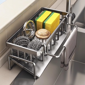 Escurridor de Fregadero con Organizador de Platos y Almacenamiento de <span class=keywords><strong>Detergente</strong></span>, Solución de Almacenamiento Metálica Imprescindible - Product Image 2