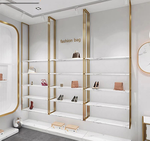 Estantes de Exhibición de Zapatos para Niños, Montados en la Pared, con Luces, de Acero y Madera, para Tiendas de Zapatos y Supermercados - Product Image 4