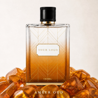 Parfum Berkualitas Baik Aroma Amber untuk Pria 100ml Botol Dapat Disesuaikan Logo Dapat Didesain Alkohol Ringan OEM ODM Label Pribadi