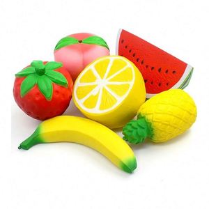 OEM Service Soft TPR Material Squeeze Toys 24PCS Mini <b>Squishy</b> Fruit & Food Collection for 5 to 7 Years Sensory Fidget Play - Product Image 1