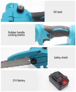Sierra Ingletadora Portátil Mini de 6 Pulgadas, Recargable, de Litio, para Bricolaje y Trabajos Industriales en Madera, Tipo Motosierra - Product Image 4