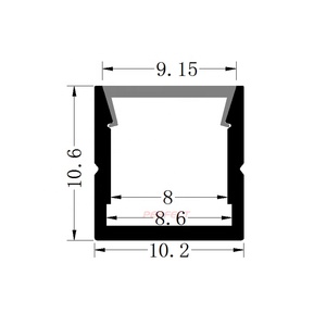 10x10 profilo in <span class=keywords><strong>alluminio</strong></span> 8 millimetri di larghezza u forma di profilo in <span class=keywords><strong>alluminio</strong></span> <span class=keywords><strong>per</strong></span> <span class=keywords><strong>led</strong></span> luci di striscia - Product Image 4