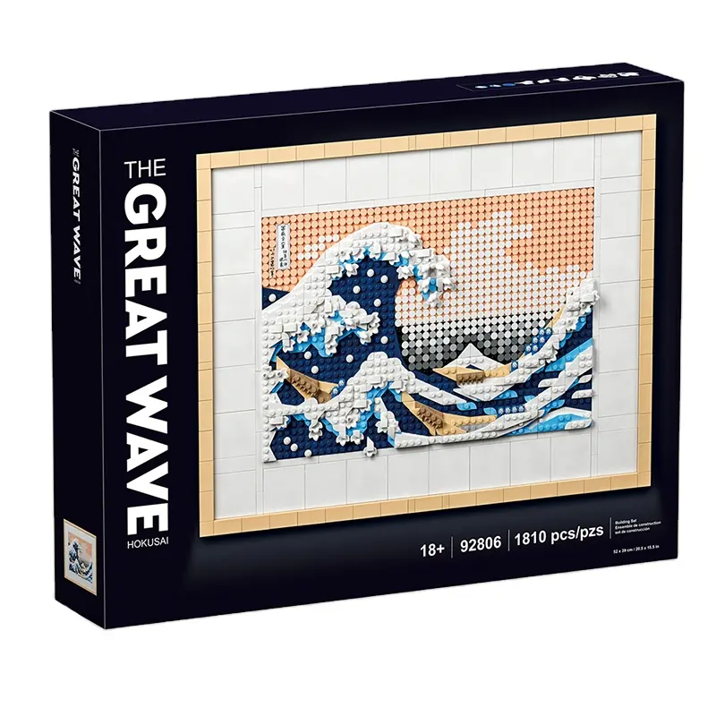 Kunstserie 92806 De Grote Golf Van Kanagawa Bouwstenen Stenen Speelgoed Kinderen Cadeau-Compatibele Lestrieën 31208