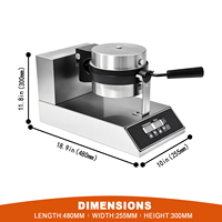 Machine à gaufres belges professionnelle FY2205E 1300W, rotative et antiadhésive, pour boulangerie, café et restauration