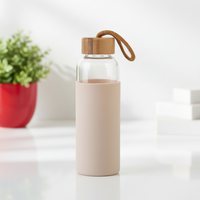 Bouteille d'eau portable en verre, multi-couleurs, logo personnalisé, créative, unisexe, sans BPA, anti-fuite, écologique, pour le sport et les voyages