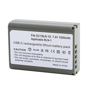 Batterie de remplacement Li-Ion BLN-1D 800mAh pour appareils photo <span class=keywords><strong>OM</strong></span>-D E-<span class=keywords><strong>M1</strong></span>/E-M5/E-M5 MKII/Pen E-P5/HLD-6 - Garantie de 12 mois - Mise à niveau en stock - Product Image 3