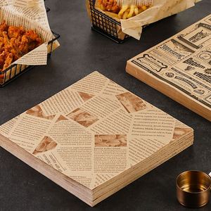 Custom Printing Brown White Household Recyclable Eco Friendly Food Packaging Oil Proof Disposable Newspaper Greaseproof <b>Paper</b> - Product Image 1