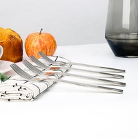 Ensemble de couverts de luxe en acier inoxydable 304 18/8 finition miroir réutilisable, fourchettes à dîner pour mariages et usage domestique