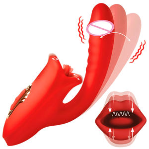 Jouet sexuel rose pour la langue, vibromasseur suceur avec 10 modes de succion et 10 modes de vibration, jouets sexuels pour adultes pour femmes et <span class=keywords><strong>couples</strong></span> - Product Image 1