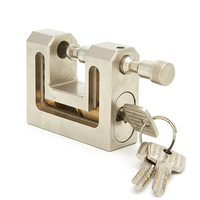 Cadenas de sécurité robuste en acier chromé de type D rectangulaire avec couvercle de protection et clé