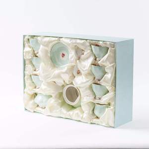 15pcs Fine Bone China Cup Kit <b>Dinnerware</b> <b>Sets</b> Eco-Friendly Art Decor Red <b>for</b> Restaurants - Product Image 5