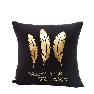 Amity Nouveau Design Dorure Dorée Housse de <span class=keywords><strong>Coussin</strong></span> Décorative Bon Marché Haute Qualité Housse de <span class=keywords><strong>Coussin</strong></span> <span class=keywords><strong>45x45</strong></span> Pour Voiture Et Canapé - Product Image 5